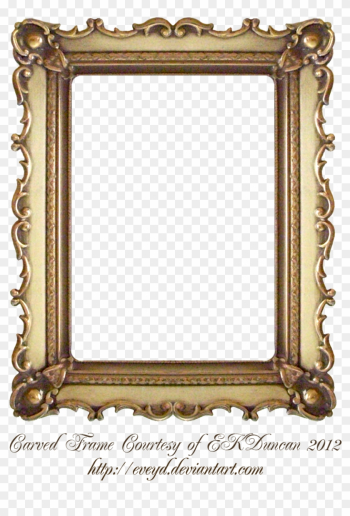 Carved Gold Frame By Ekduncan - Vintage Gold Frame Png Carved Gold Frame By Ekduncan - Vintage Gold Frame Png