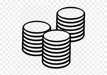 Cash, Coin Column, Coins, Euro, European, Finance, - White Coin Icon Png