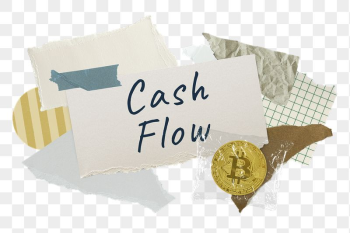 Cash flow png word sticker | Free PNG - rawpixel