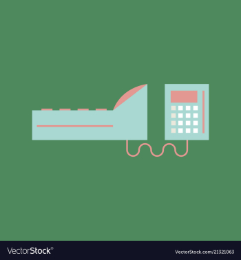 Cash register in flat style money and finance vector image