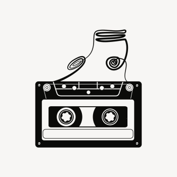 Cassette tape sticker, music illustration | Free PSD - rawpixel Cassette tape sticker, music illustration | Free PSD - rawpixel