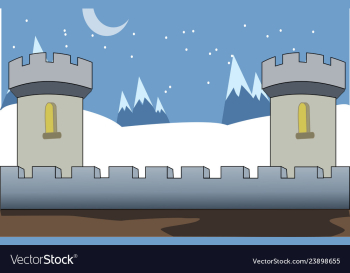 Castle 2d game background vector image Castle 2d game background vector image