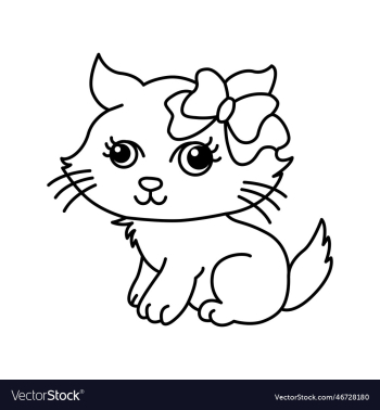cat cartoon coloring page for kids cat cartoon coloring page for kids