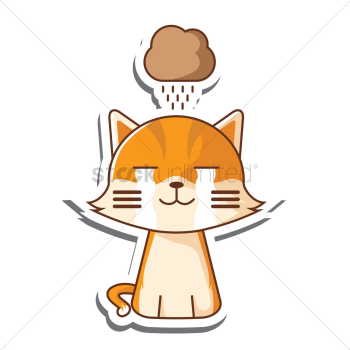 Cat cartoon crying Cat cartoon crying