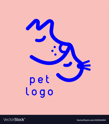 cat dog minimalistic logo pet shop store cat dog minimalistic logo pet shop store