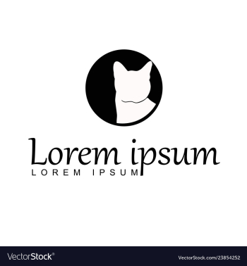 Cat face circle logo vector image Cat face circle logo vector image