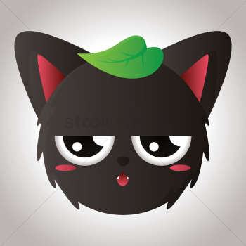Cat face with emotional expression Cat face with emotional expression