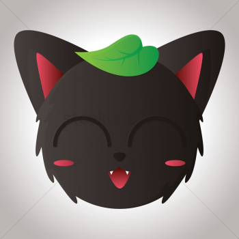 Cat face with emotional expression Cat face with emotional expression