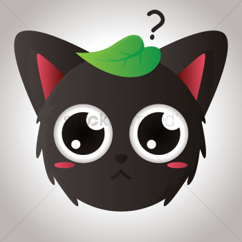 Cat face with emotional expression Cat face with emotional expression