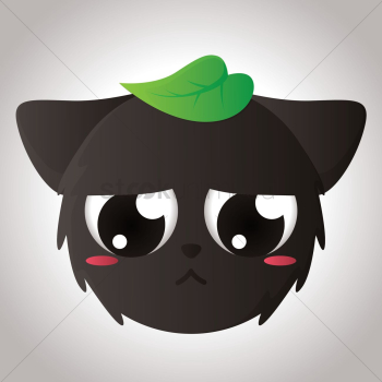 Cat face with emotional expression Cat face with emotional expression