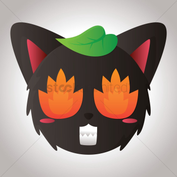 Cat face with emotional expression Cat face with emotional expression
