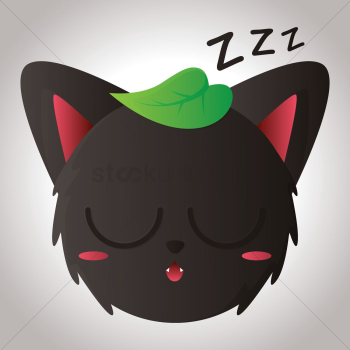 Cat face with emotional expression Cat face with emotional expression