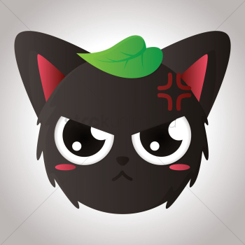 Cat face with emotional expression Cat face with emotional expression
