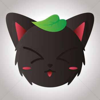 Cat face with emotional expression Cat face with emotional expression