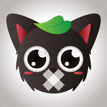 Cat face with emotional expression Cat face with emotional expression
