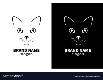 cat head line art kitty logo design cat head line art kitty logo design