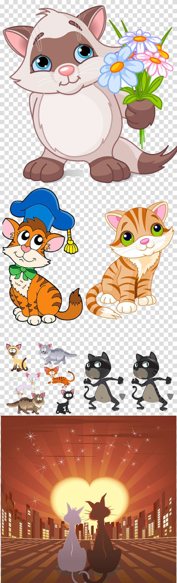 Cat, Holding flowers cute kitten transparent background PNG clipart Cat, Holding flowers cute kitten transparent background PNG clipart