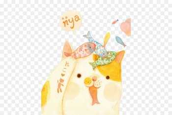 Cat Kitten Watercolor painting Cuteness - Watercolor painted cat pattern 