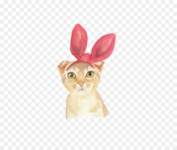 Cat Kitten Watercolor painting Illustration - Cute cat picture 