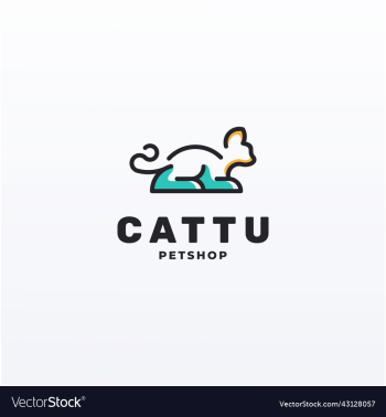 cat pet shop logo cat pet shop logo
