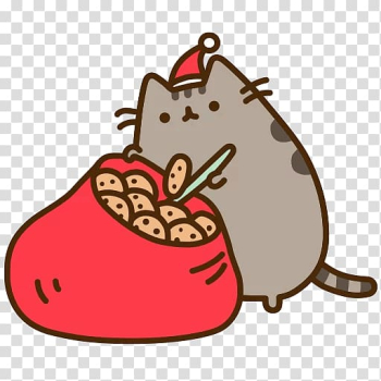 Cat Santa Claus Pusheen Christmas Day Tenor, Cat transparent background PNG clipart Cat Santa Claus Pusheen Christmas Day Tenor, Cat transparent background PNG clipart
