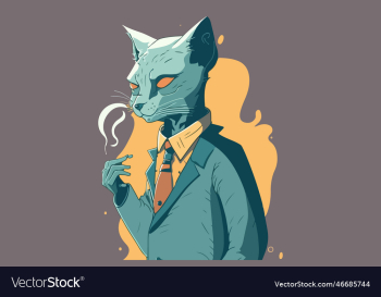 cat smoking cat smoking