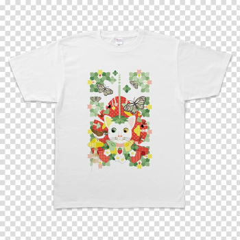 Cat T-shirt 暑中見舞い Pattern, Fairy tale Mushroom transparent background PNG clipart