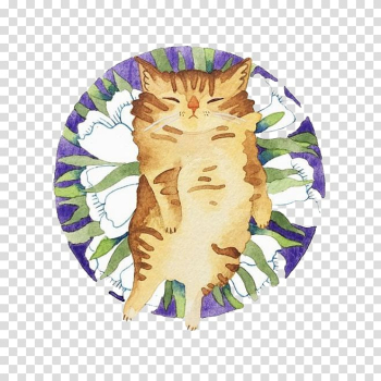 Cat Watercolor painting Illustration, Watercolor cat transparent background PNG clipart