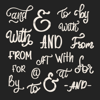 Catchword and ampersand collection Free Vector Catchword and ampersand collection Free Vector