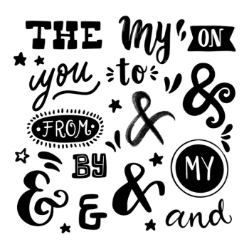 Catchword and ampersand collection Free Vector Catchword and ampersand collection Free Vector
