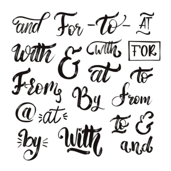 Catchword and ampersand collection Free Vector Catchword and ampersand collection Free Vector