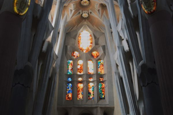 cathedral with stained glass decor cathedral with stained glass decor