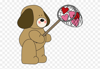 Caught Love - Valentine's Day Dog Clipart Caught Love - Valentine's Day Dog Clipart