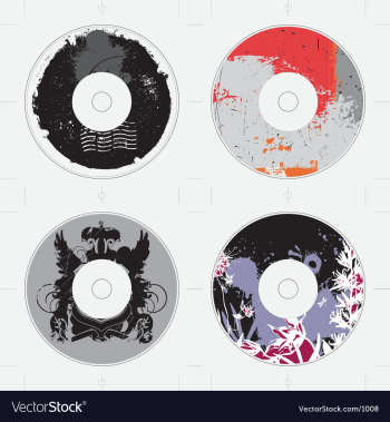 Cd template grunge designs vector image Cd template grunge designs vector image