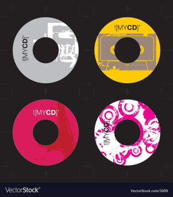 Cd template grunge designs vector image Cd template grunge designs vector image