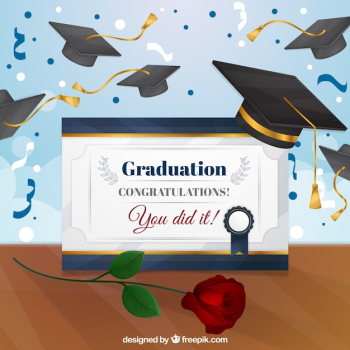 Celebration background with university diploma