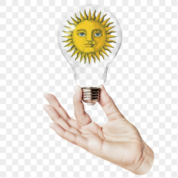 Celestial sun png sticker, hand | Free PNG - rawpixel