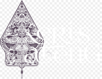 Central Java Gunungan Black and white Wayang - Bulog Divre Jawa Tengah 