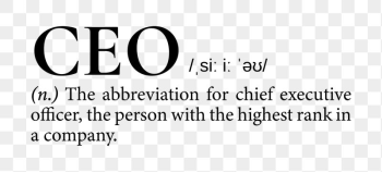 CEO png dictionary word sticker, | Free PNG - rawpixel CEO png dictionary word sticker, | Free PNG - rawpixel