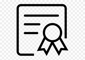 Cert, Certificate, Certification Icon - Black Icon Badge Png