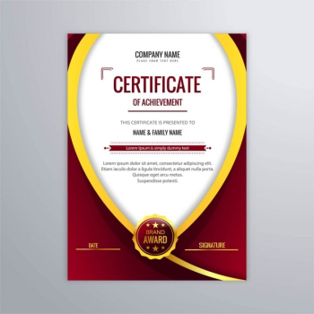 Certificate in abstract style Certificate in abstract style