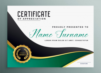 Certificate of appreciate modern golden template Free Vector Certificate of appreciate modern golden template Free Vector