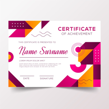 Certificate of appreciation with geometric design Free Vector Certificate of appreciation with geometric design Free Vector