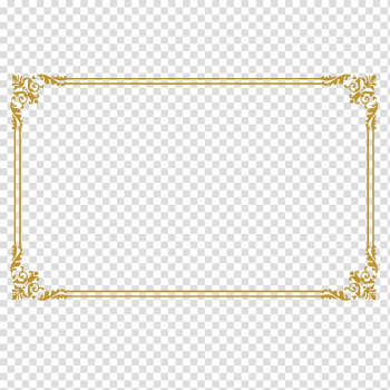 , Certificate of border shading, rectangular orange floral frame illustration transparent background PNG clipart