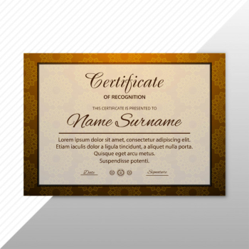 Certificate template Certificate template