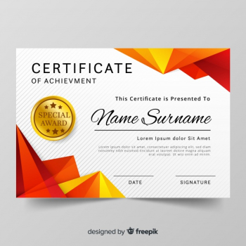 Certificate template Certificate template