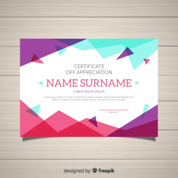 Certificate template Certificate template