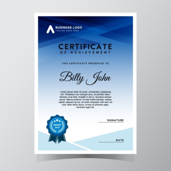Certificate template design