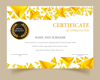 Certificate template gold design Certificate template gold design