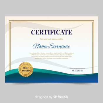 Certificate template in abstract design Certificate template in abstract design